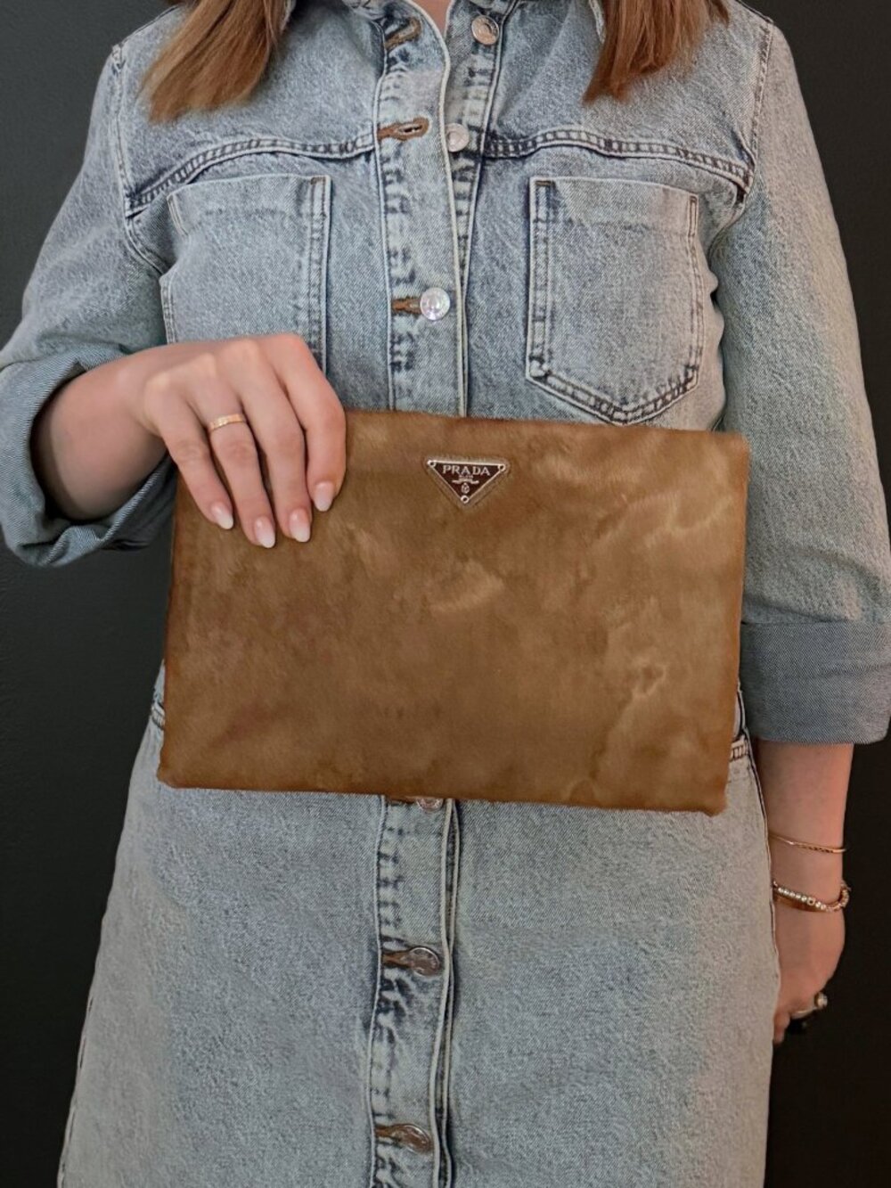 Vintage PRADA 1996 Pony Hair Shoulder Bag and Clutch - Picture 10 of 11
